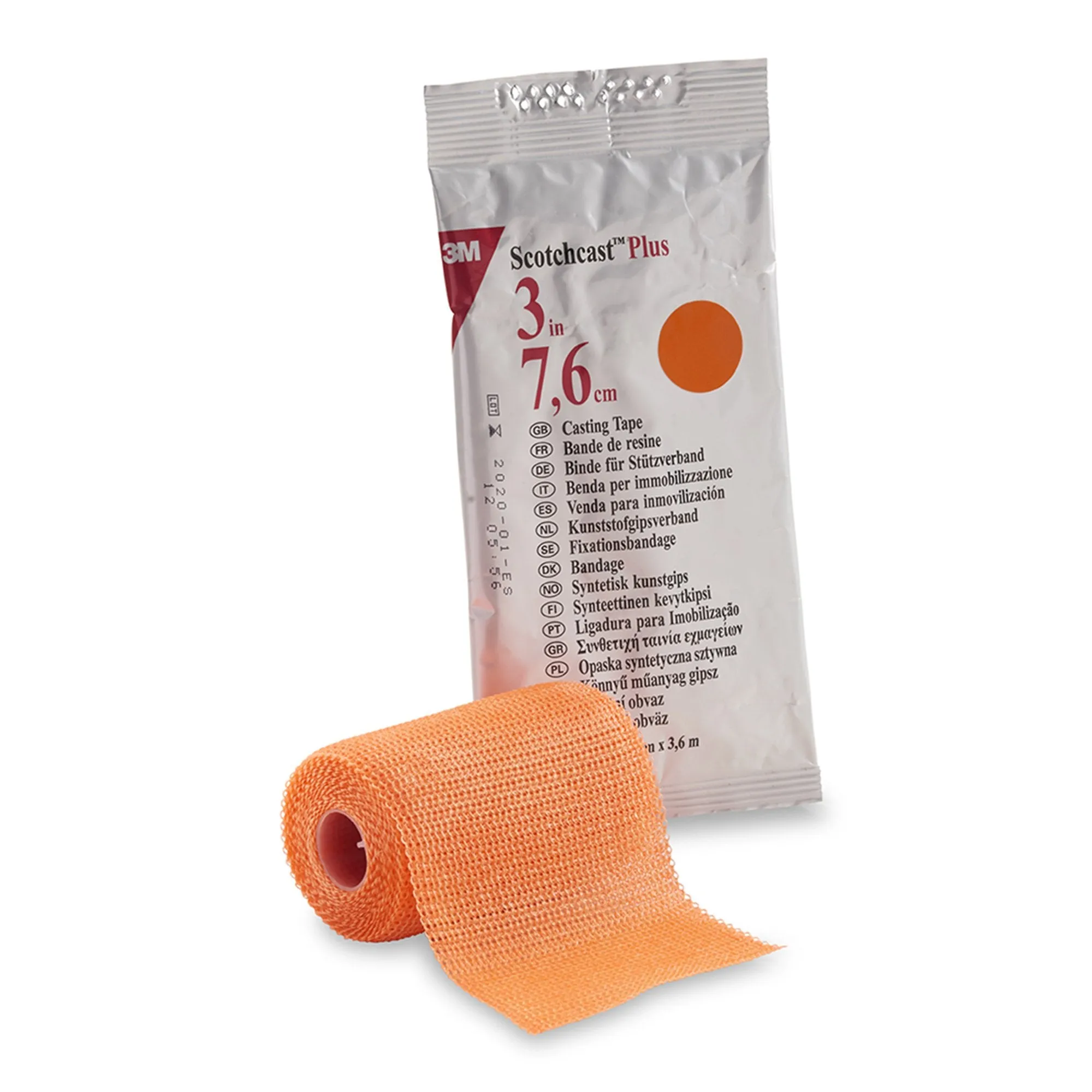 3M™ Scotchcast™ Plus Bright Orange Cast Tape, 3 Inch x 4 Yard, 1 Case of 10