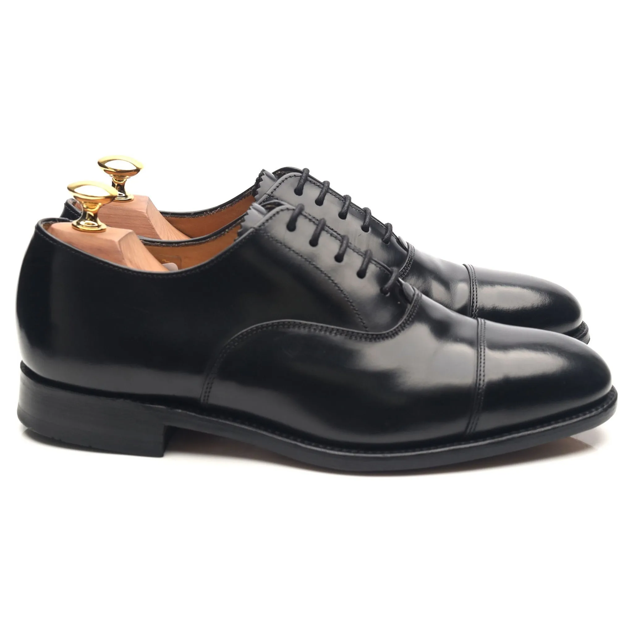 '747' Black Leather Oxford UK 6 F