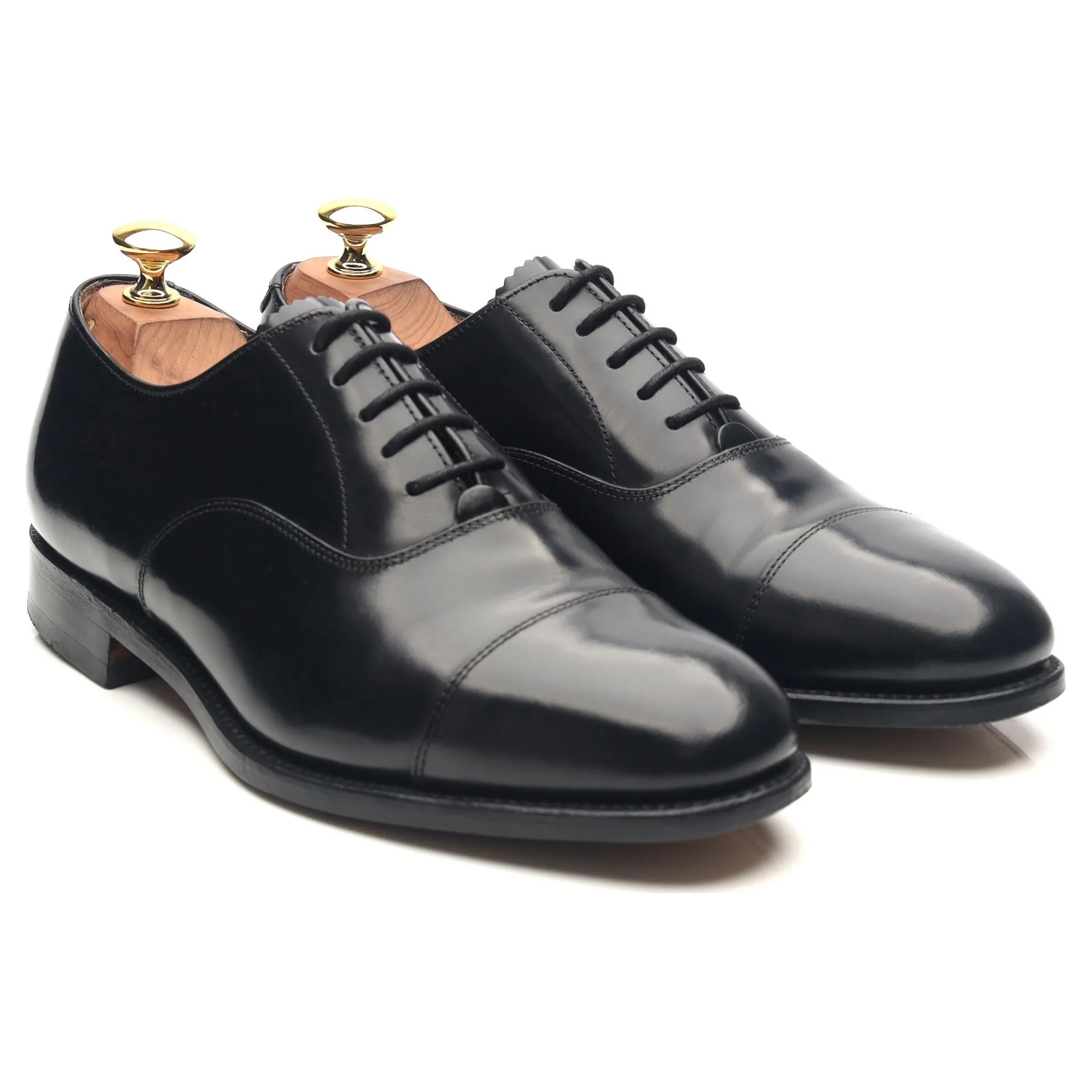 '747' Black Leather Oxford UK 6 F