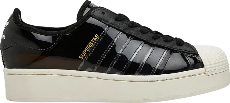 Adidas Wmns Superstar Bold 'Black Off White' Sneakers, Black