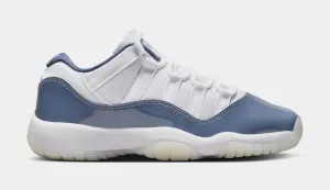 Air Jordan 11 Retro Low Diffused Blue Grade School Lifestyle Shoes (Diffused Blue/White/Midnight Navy)