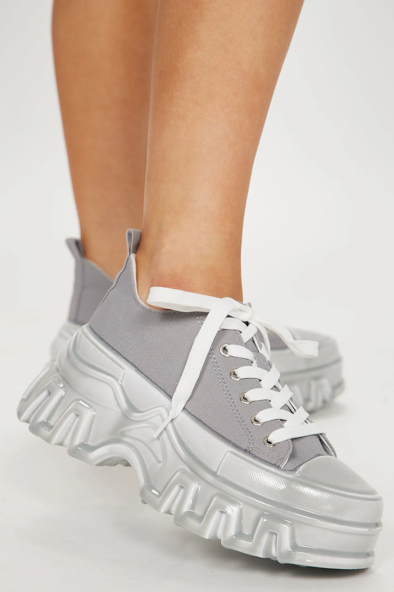 Bianca Platform Sneakers - Grey