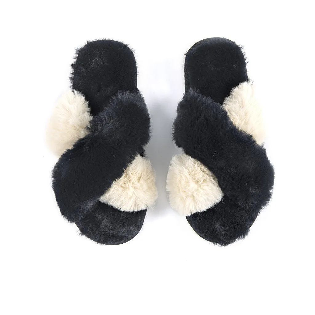 Black Avalon Slippers