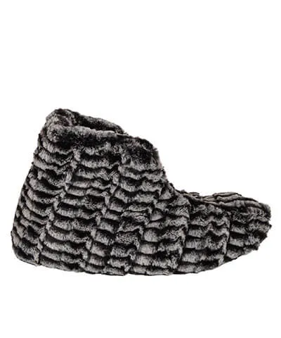 Bootie Slipper - Luxury Faux Fur in 8mm Black/White (SOLD OUT)