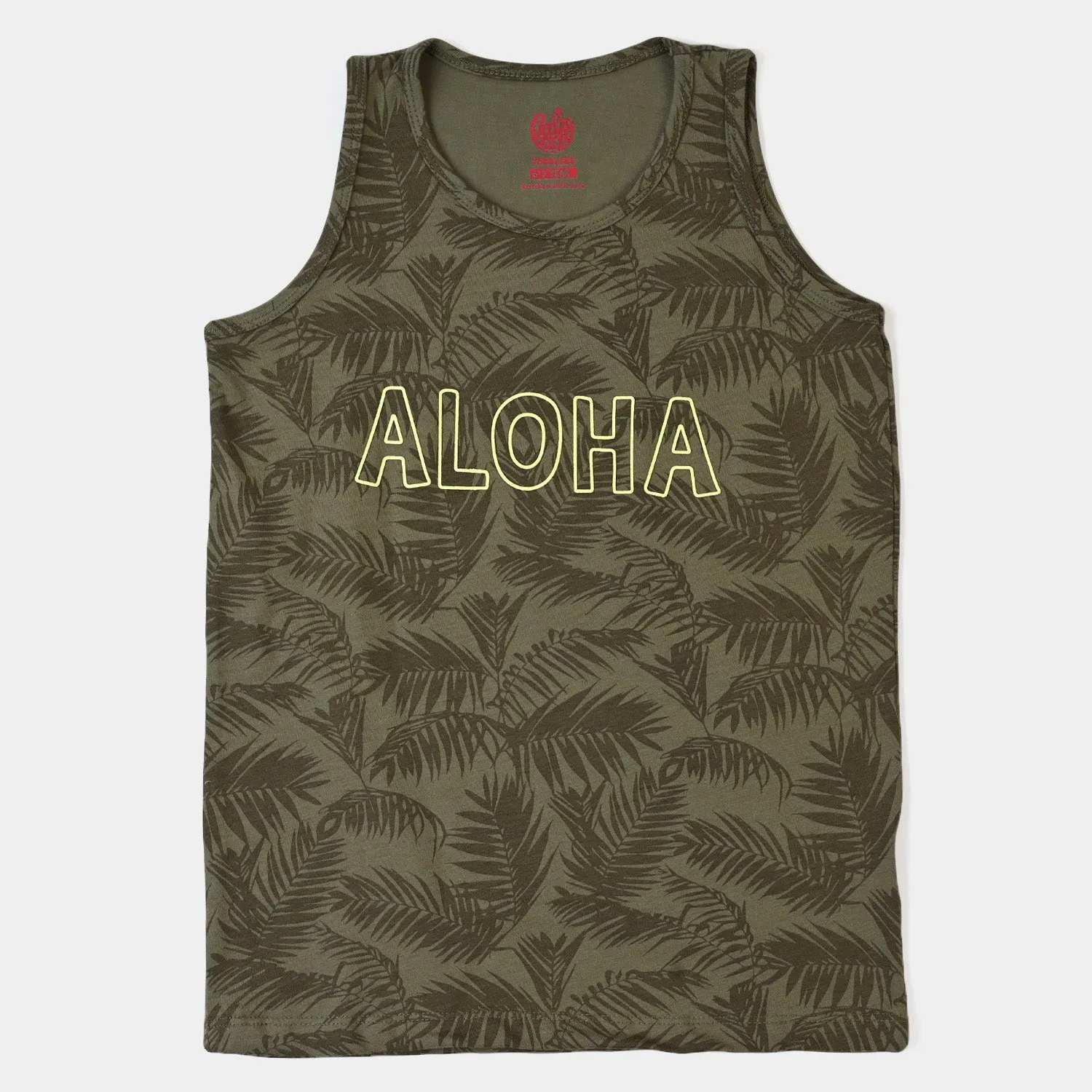 Boys Cotton Sando Aloha - Olive