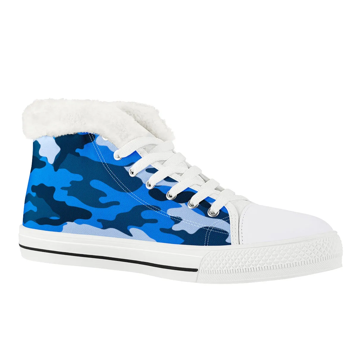 CAMOUFLAGE BLUE WINTER CANVAS SHOES