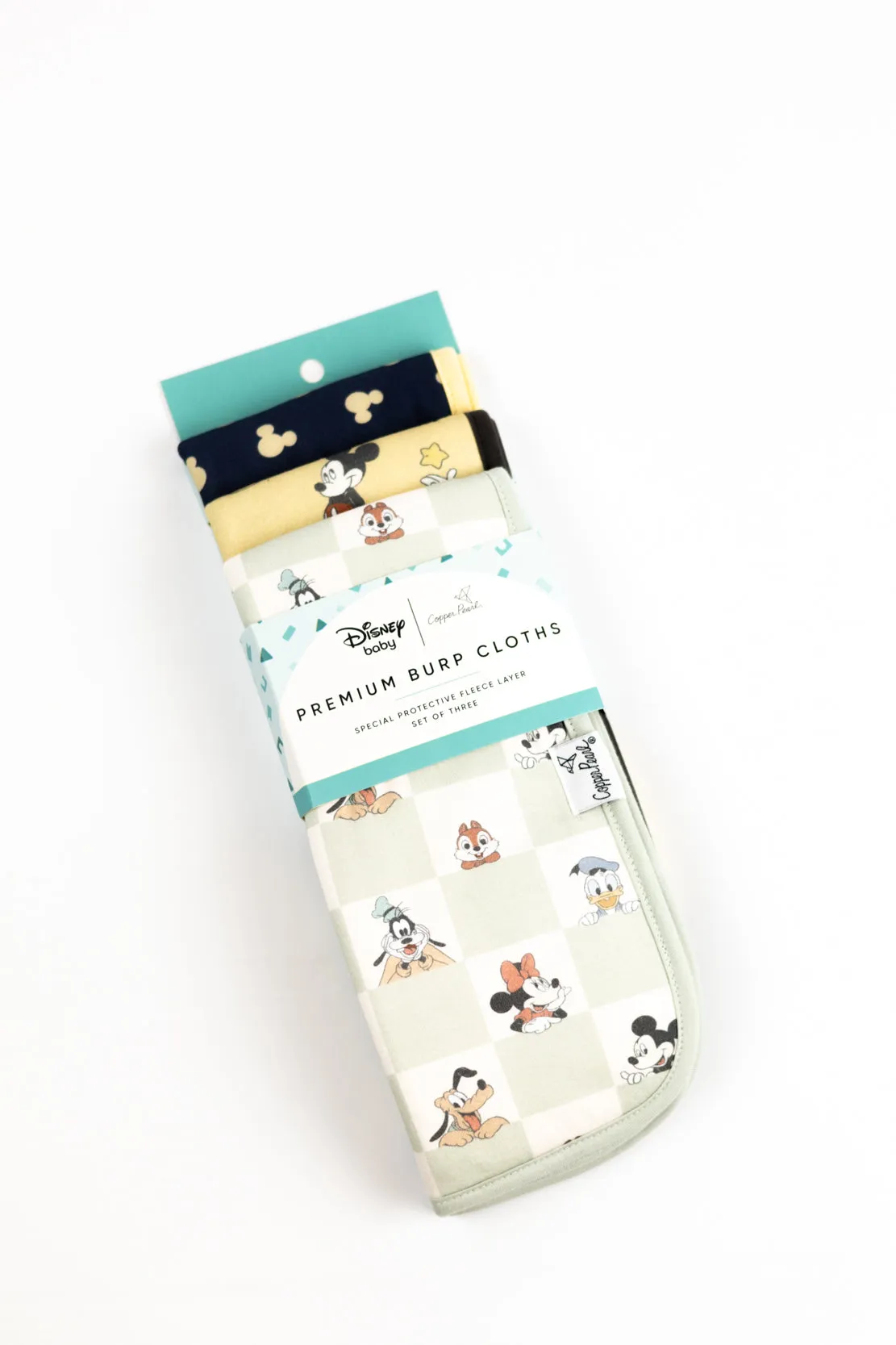 Copper Pearl Burp Cloth Set | Mickey Mouse & Friends