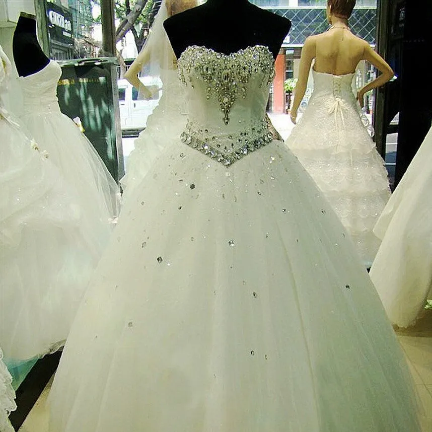 Crystal Wedding Dress At Bling Brides Bouquet - Online Bridal Shop