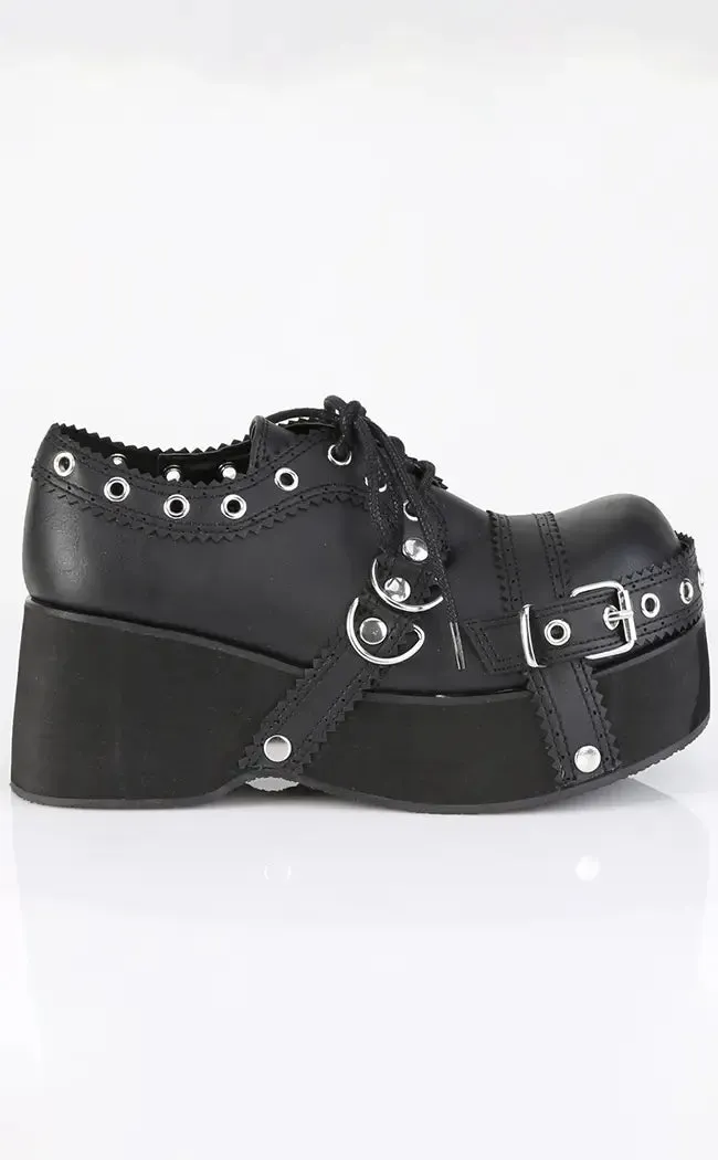 DANK-28 Black Platform Oxford Shoes