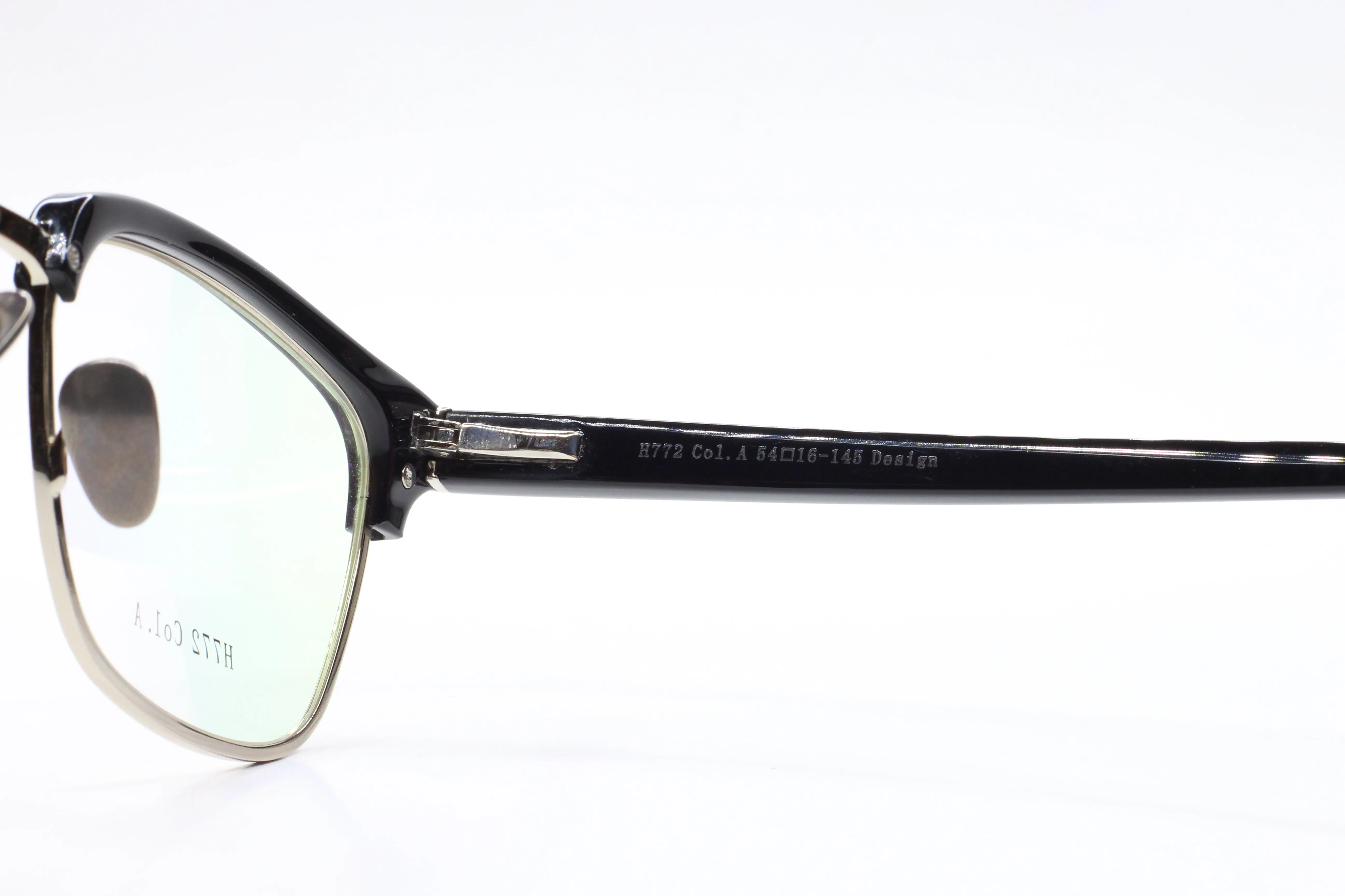 Dream Fever H772 Black Silver Clubmaster Designer Italy Eyeglasses