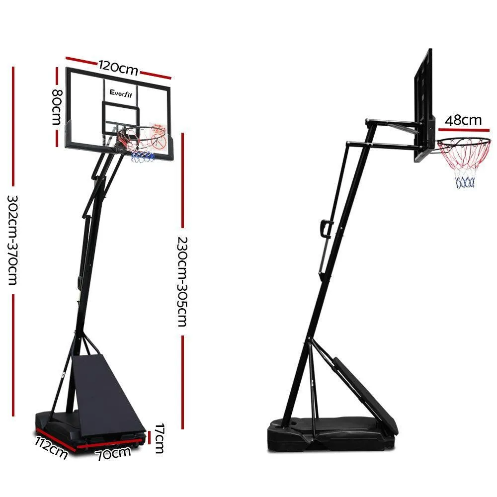 Everfit Pro Portable Basketball Stand System Ring Hoop Net Height Adjustable 3.05M