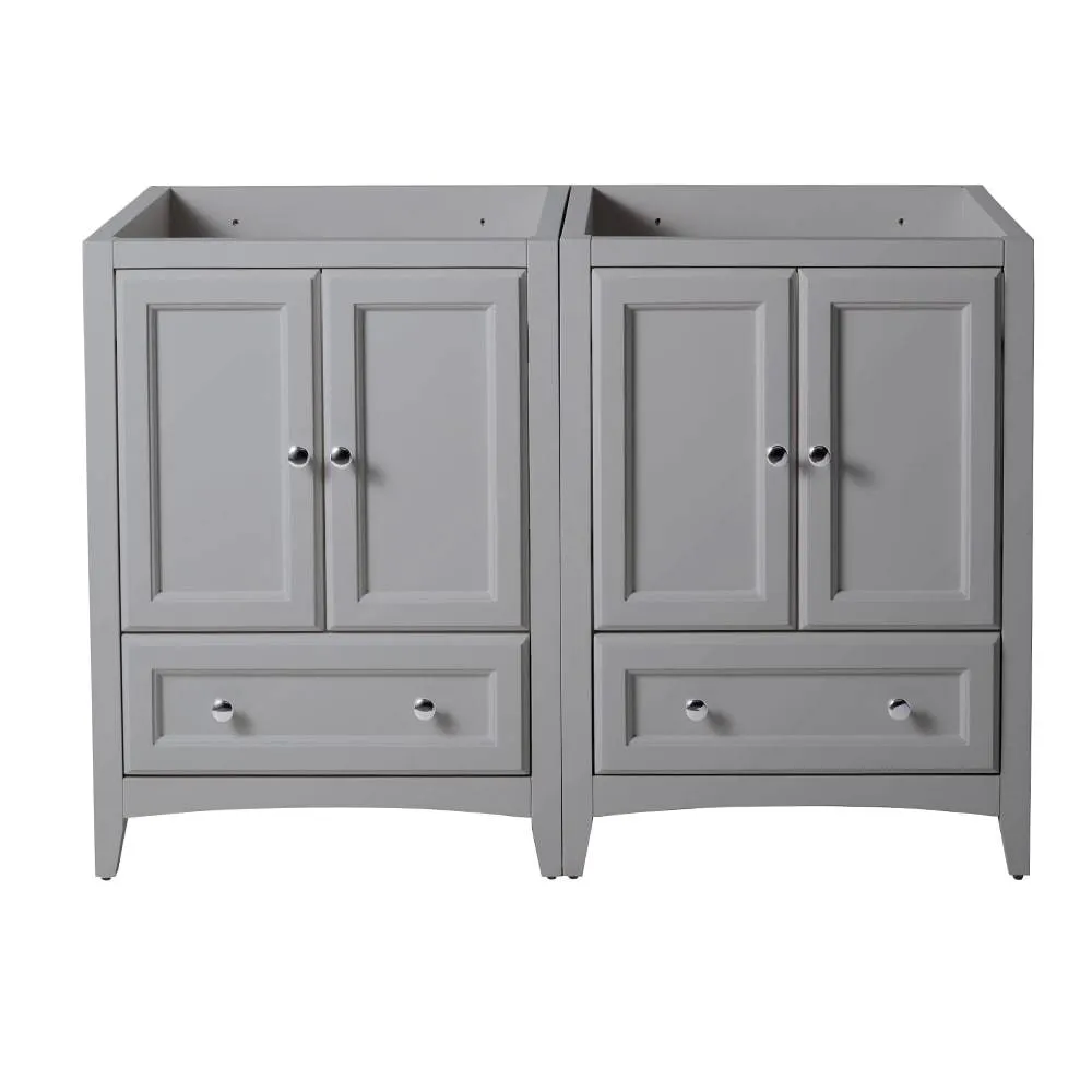 Fresca FCB20-2424GR Oxford 48" Grey Traditional Double Sink Bathroom Cabinets