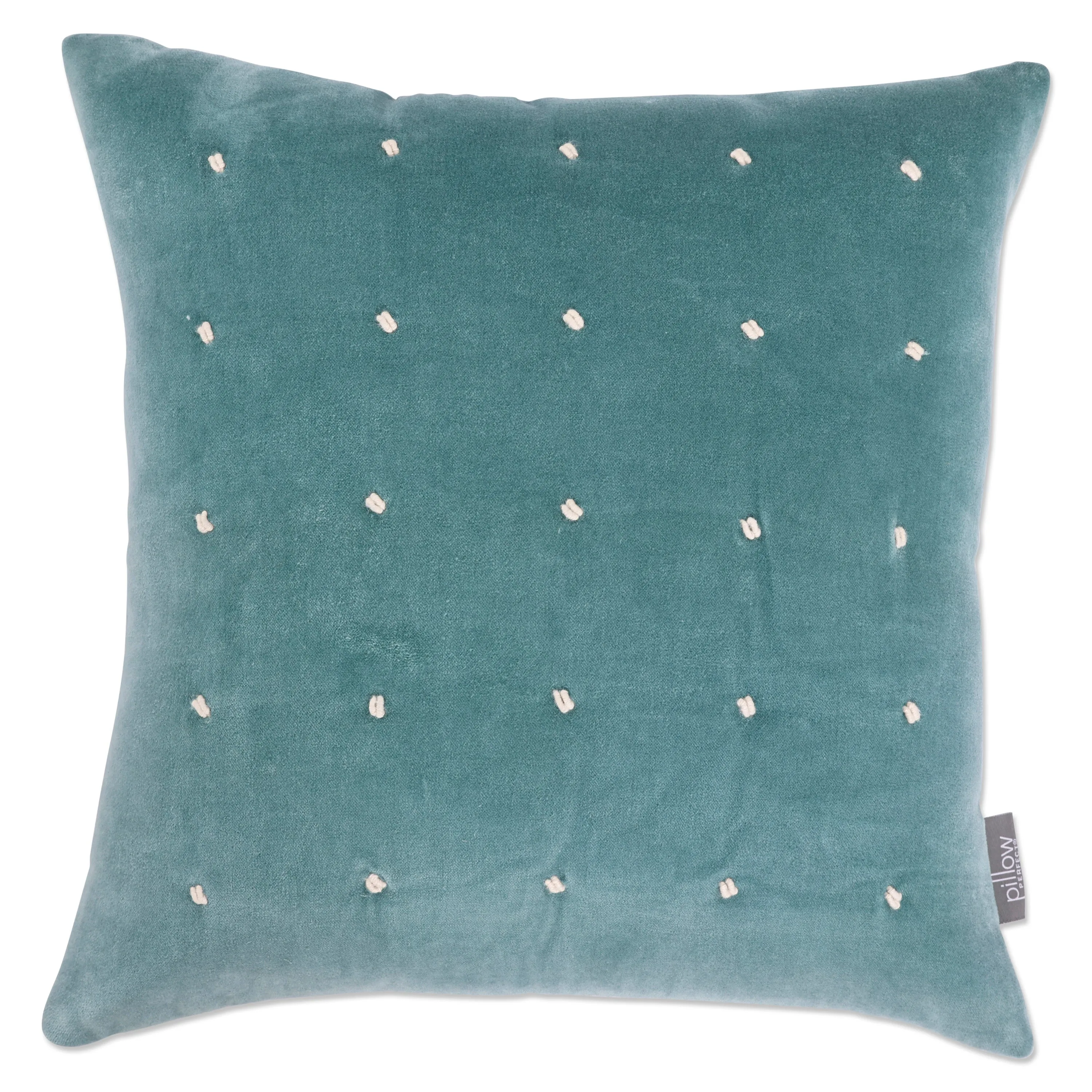 Indoor French Knots Blue 18-inch Throw Pillow