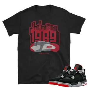 Jordan Retro 4 Bred Sneaker tees