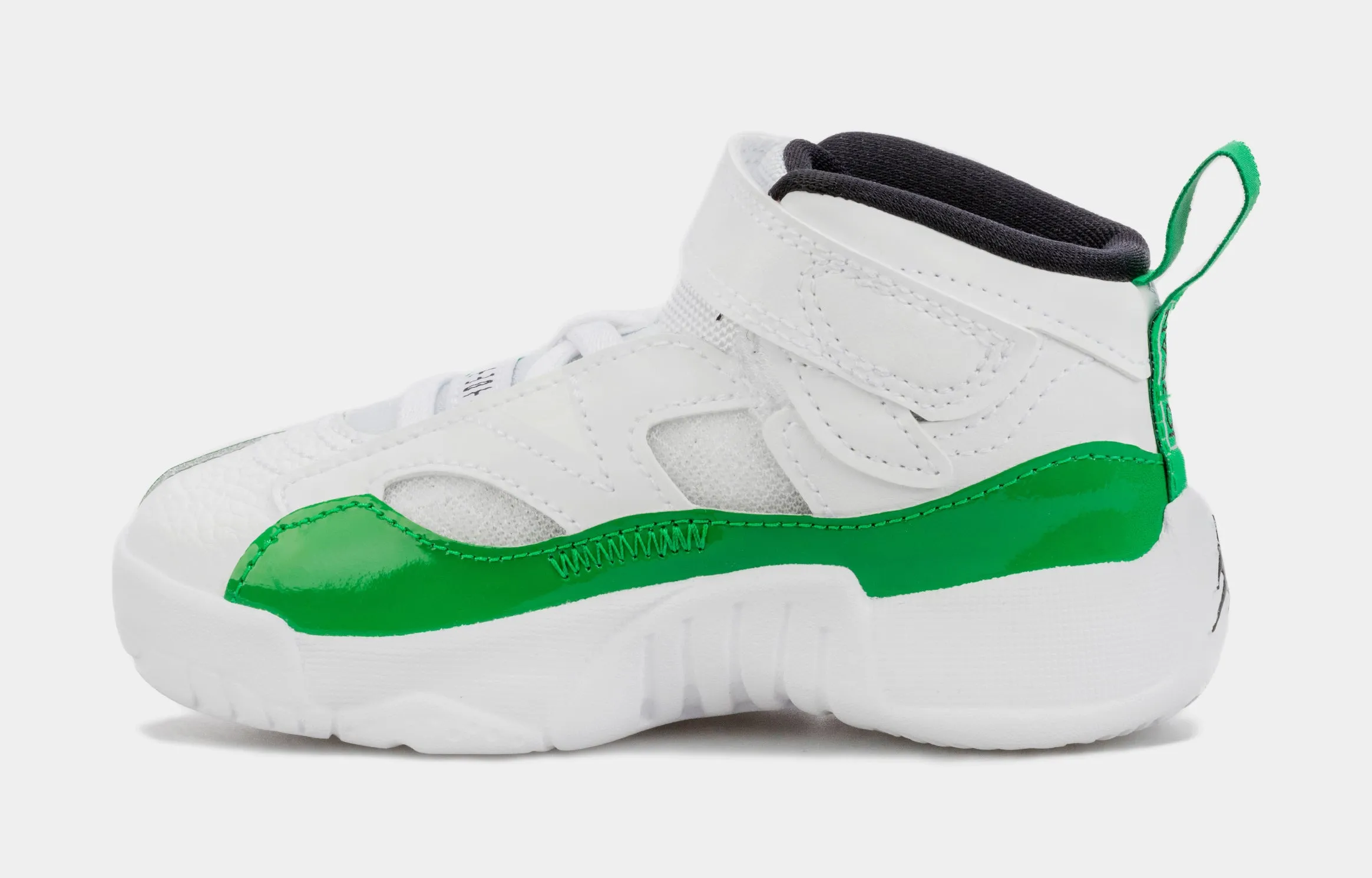 Jumpman Two Trey Infant Toddler Basketball Shoes (White/Green)