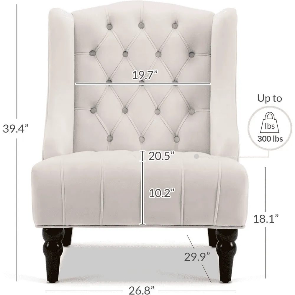 Kensington Tufted Velvet Accent Chair