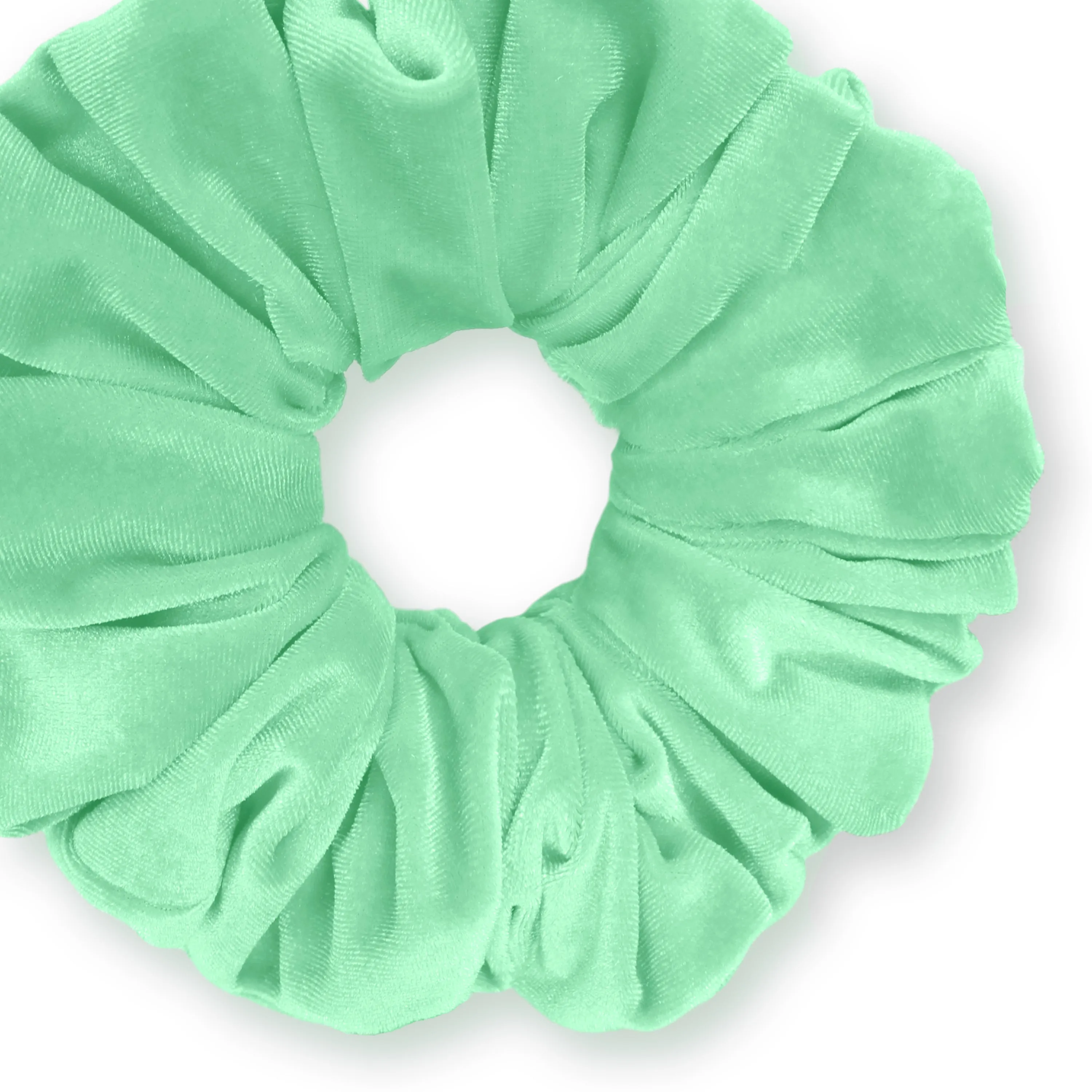 KING SIZE Velvet Scrunchies XXL Oversized Ponytail Holder Made in the USA Green Mint