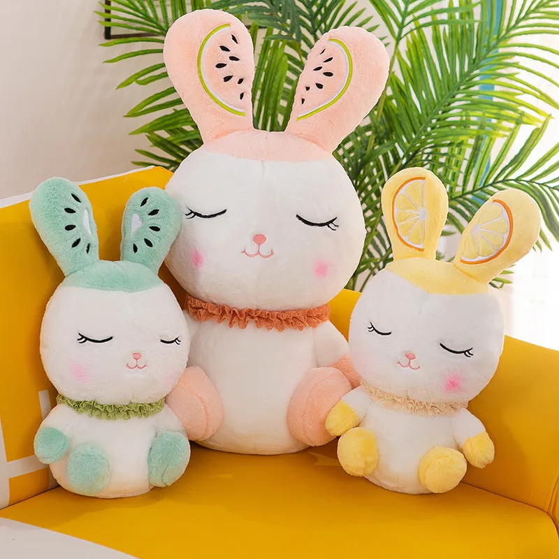 MelonBunny: Kawaii Bunny Plushie with Watermelon Head