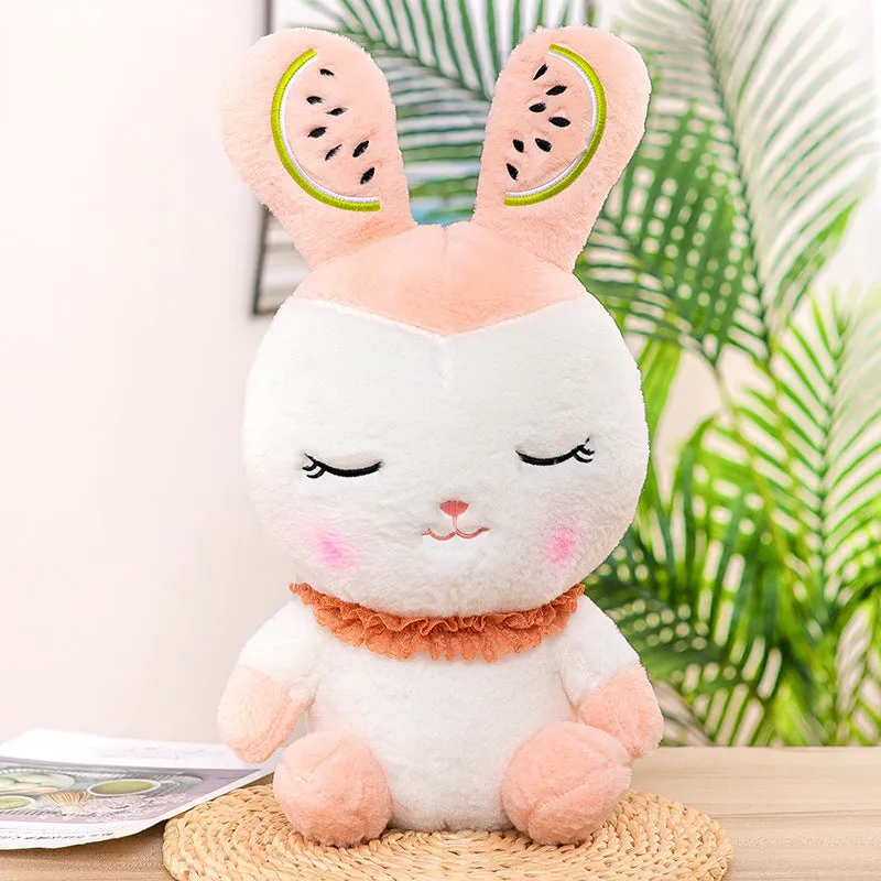 MelonBunny: Kawaii Bunny Plushie with Watermelon Head