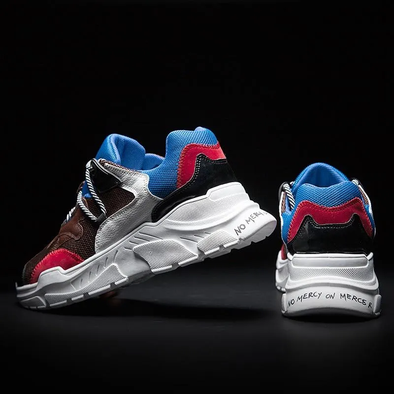 MERCY RX97 Chunky Leather/Mesh Sneakers - Multi