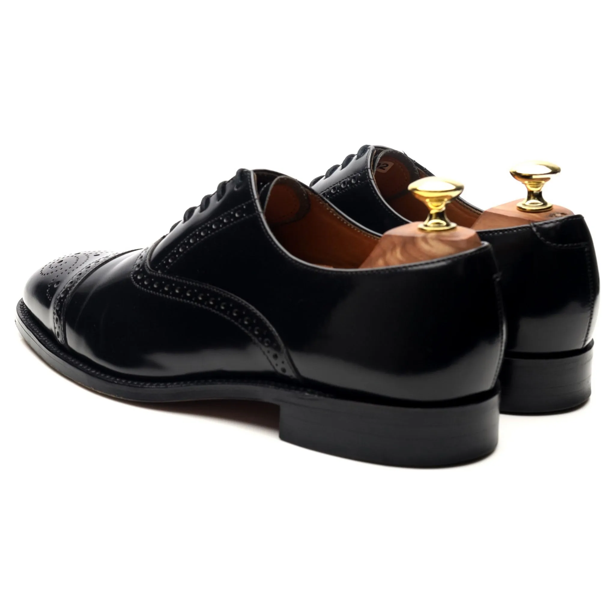 'Oban' Black Leather Oxford Brogues UK 7