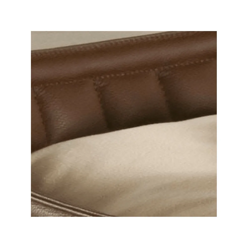 Orthopedic Dog Bed By Pet Interiors- Brown Leather Bowl