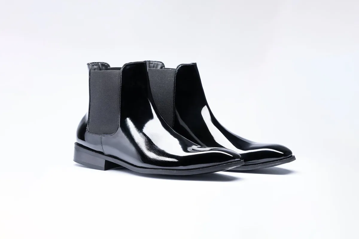 PATENT CHELSEA BOOTS