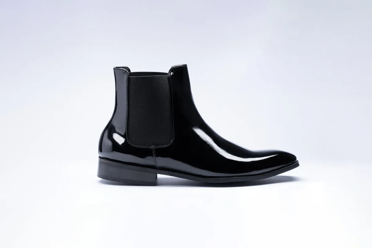 PATENT CHELSEA BOOTS