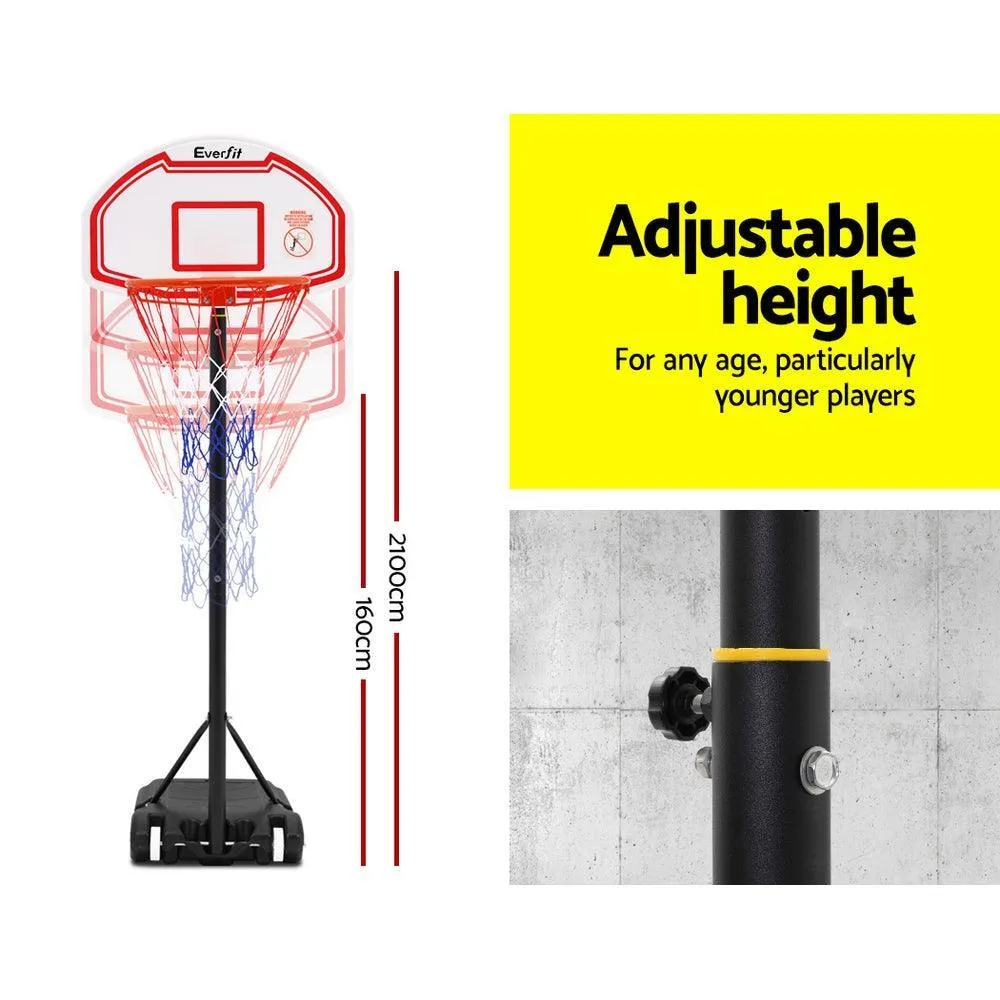 Pro Portable Basketball Stand System Hoop Height Adjustable Net Ring