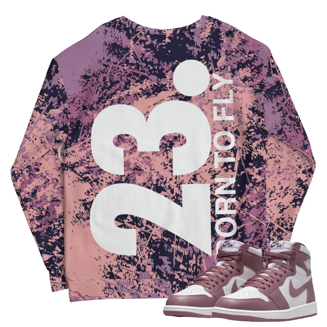 Retro 1 OG "Mauve" Splatter Sweatshirt