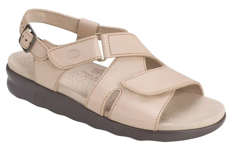 SAS Women's Truffle Huggy Cross Strap Sandal-HUGGY101-Made in USA-Brandy's Shoes