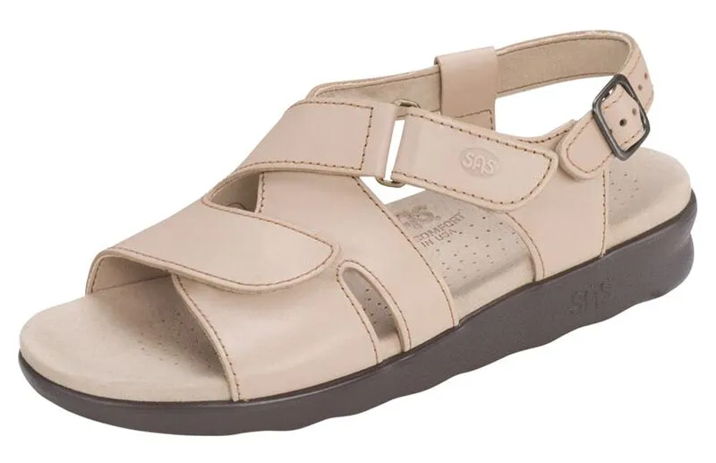 SAS Women's Truffle Huggy Cross Strap Sandal-HUGGY101-Made in USA-Brandy's Shoes