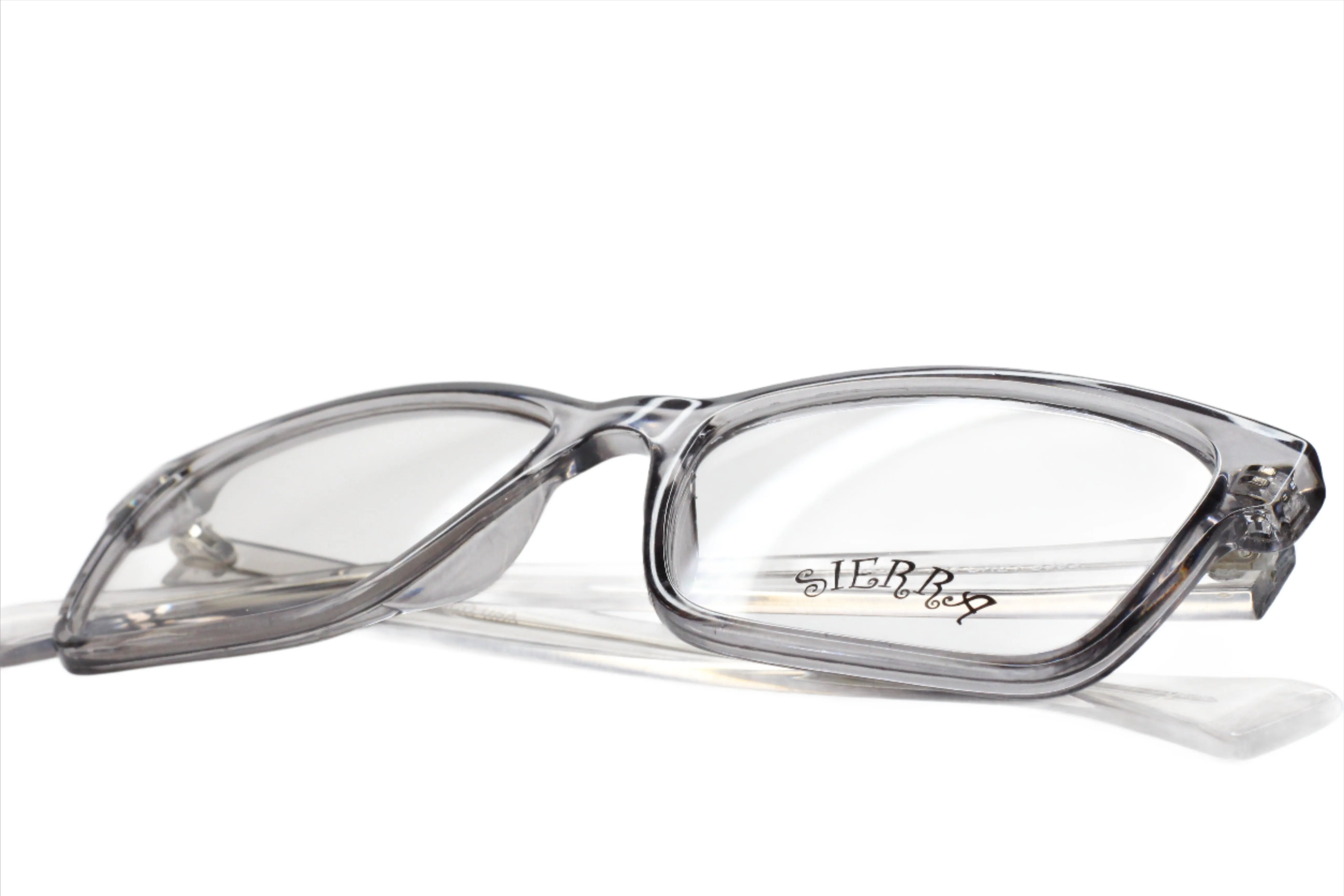 Sierra Crystal Clear Acetate Square Designer Eyeglasses