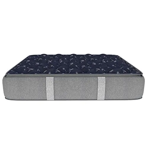 SLEEPSPA BY COIRFIT Euphoria Normal Top 10 Inch Single Size Bonnell Spring Mattress with 6 year Warranty | Orthopedic Pro - Doctor Recommended | Pressure Relieving | PU Foam for Support(Blue,78X30X10)