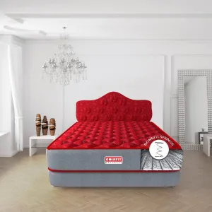 SLEEPSPA by COIRFIT Euphoria Normal Top 8' Inch Queen Size Bonell Spring Mattress with 6 Year Warranty | Orthopedic Pro - Doctor Recommended | PU Foam for Better Support & Comfort (75X60X8, RED)