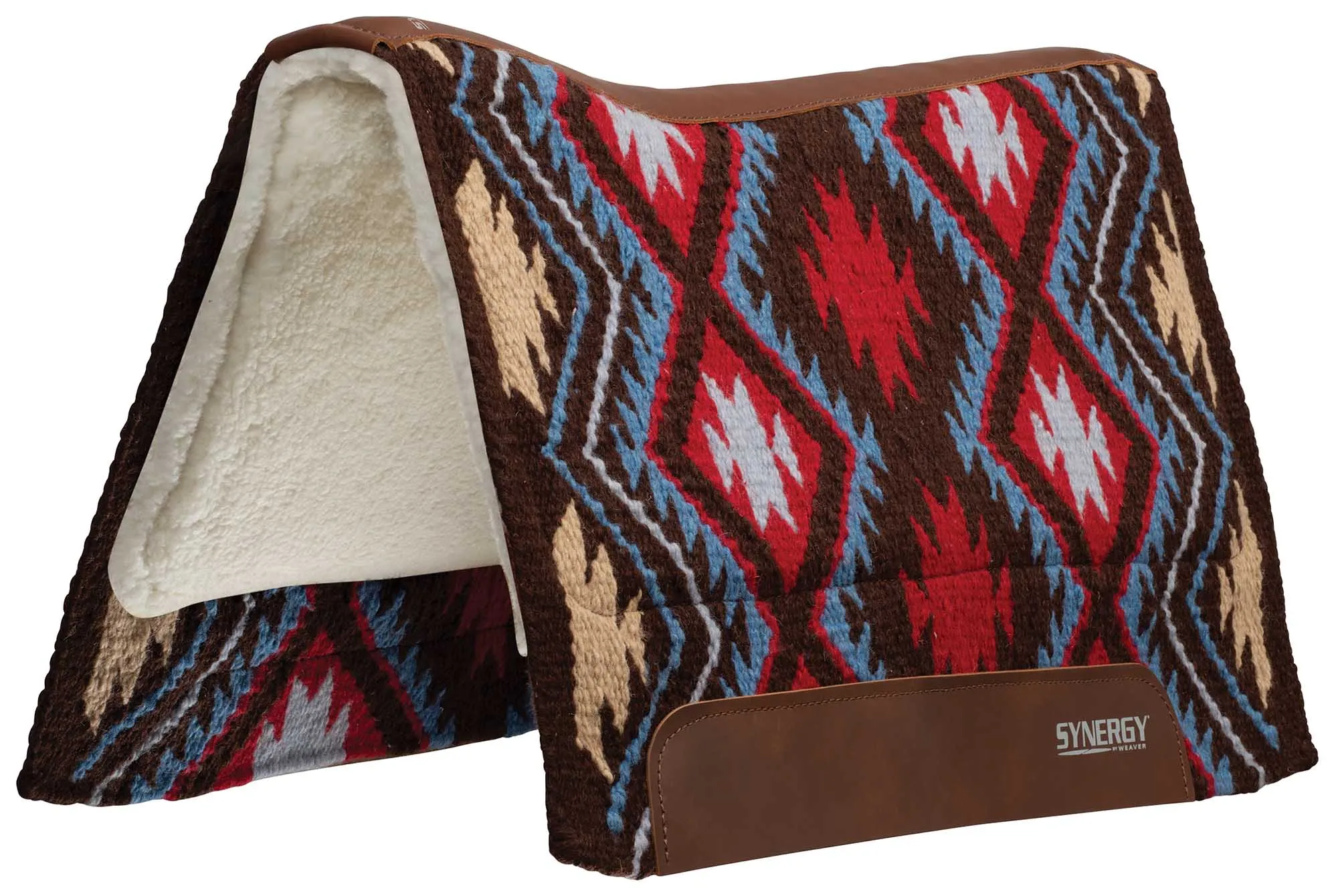 Synergy Contoured Performance Saddle Pad, Merino Fleece Lined, 33"x38", Firestorm