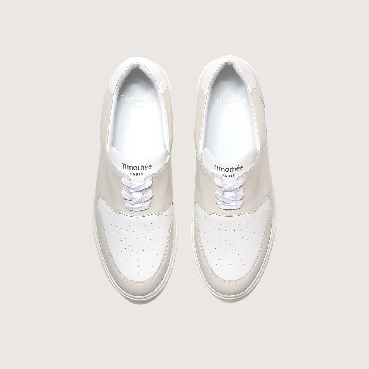 Timothée Paris PYLA Vanilla White Leather Sneakers