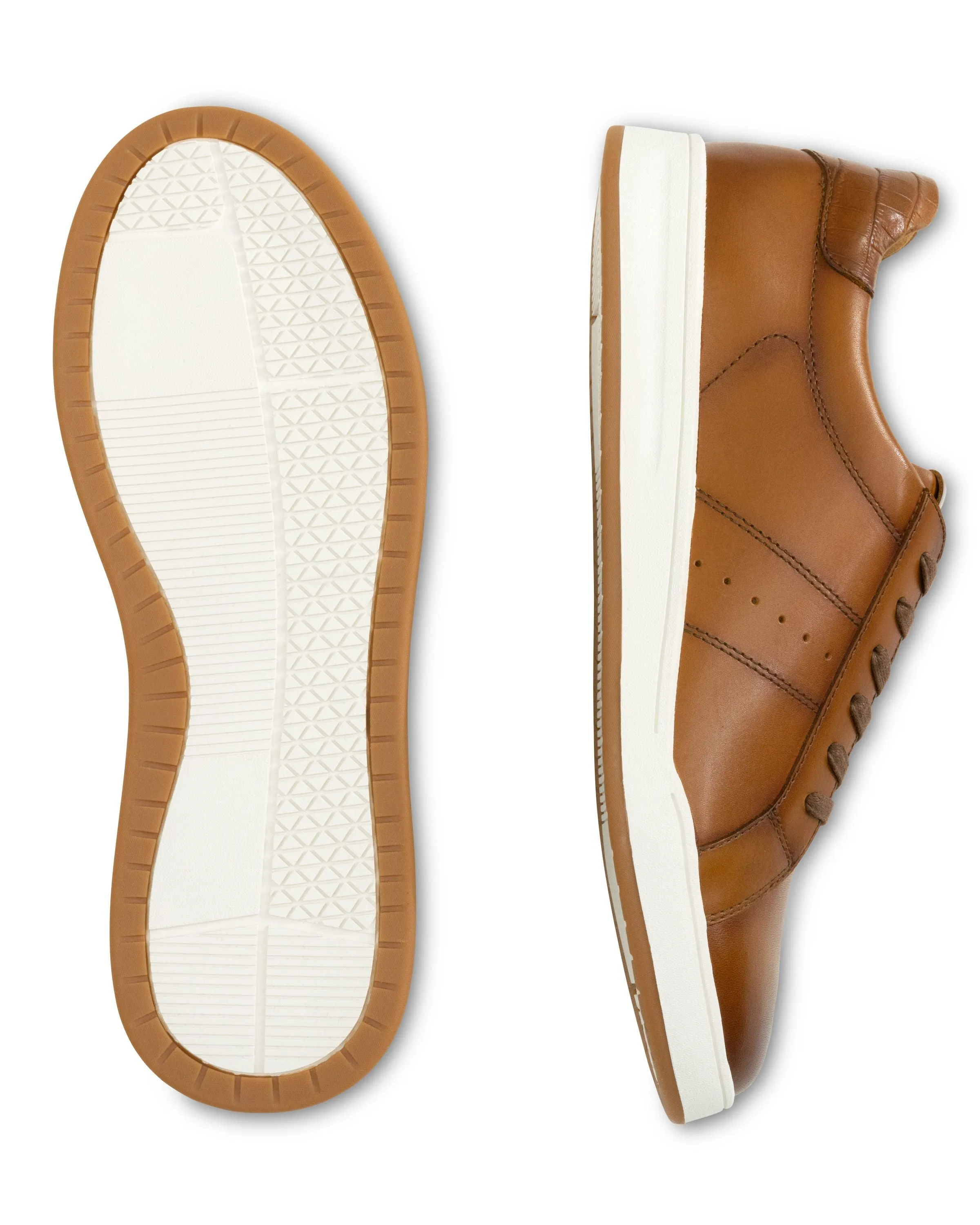 Topspin Oxford Leather Sneakers - Cognac