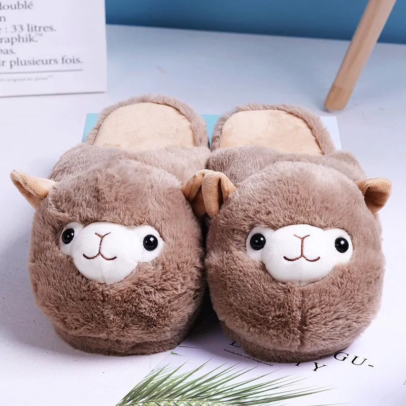 Womens Animal Fluffy Slippers